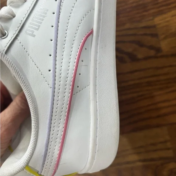 Women's Size 9 PUMA Vikky V2 White Summer Shoes Comfort Cushioned Soft Foam - Picture 5 of 6